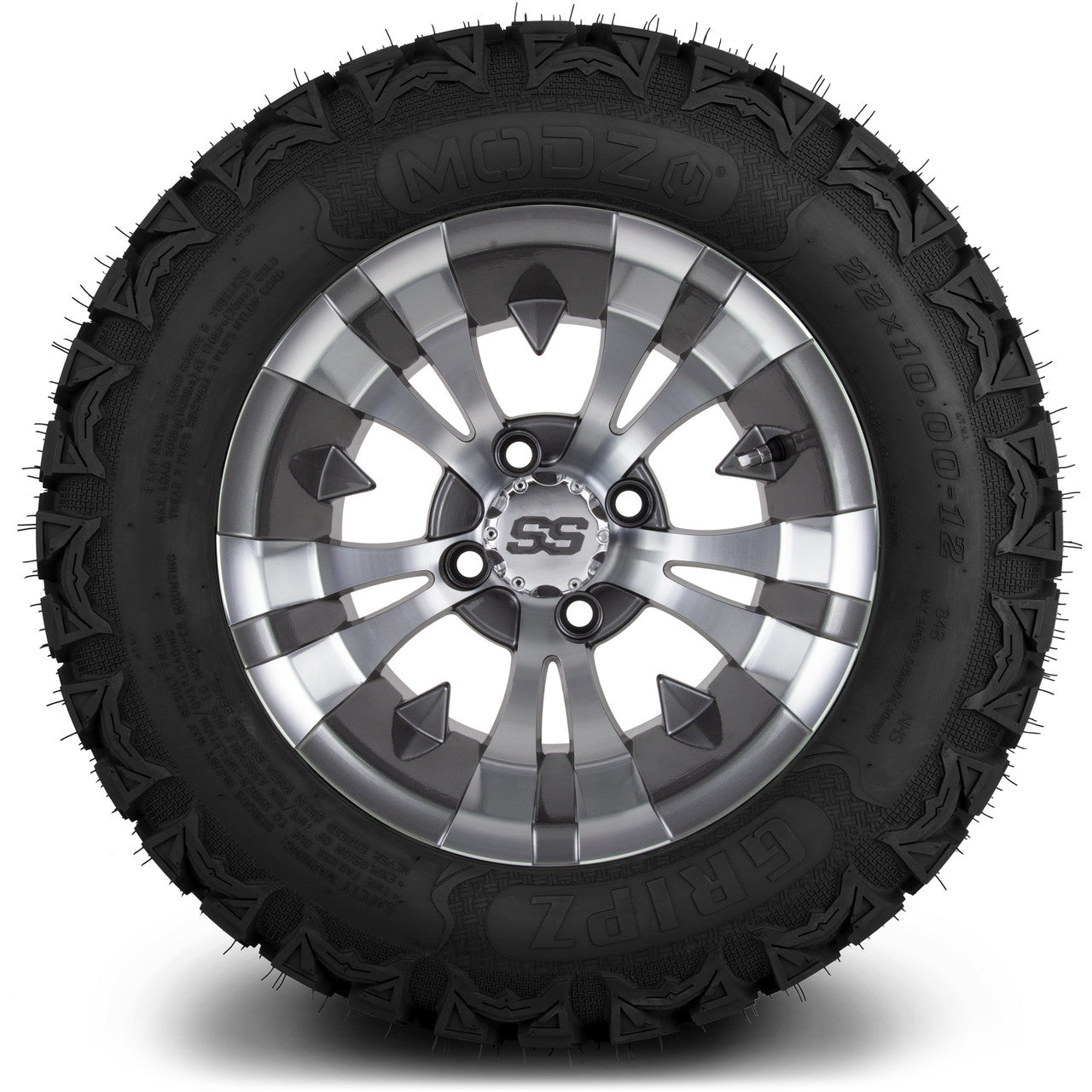 MODZ® 12" Vampire Gunmetal - Lifted Tires and Wheels Combo