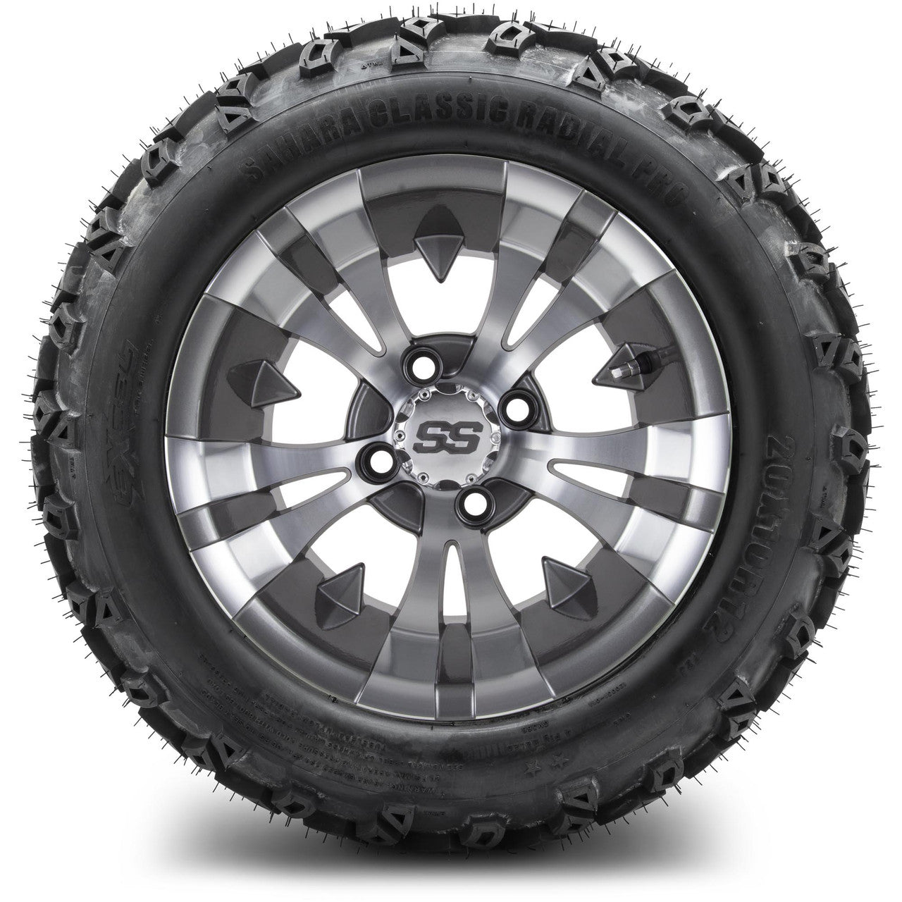 MODZ® 12" Vampire Gunmetal - Lifted Tires and Wheels Combo