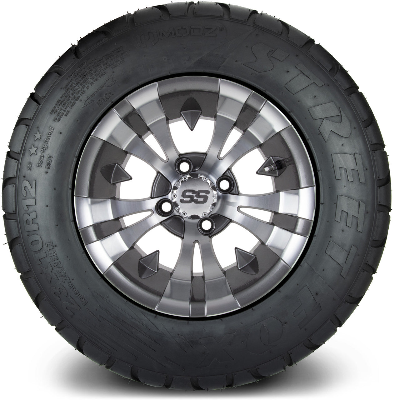 MODZ® 12" Vampire Gunmetal - Lifted Tires and Wheels Combo