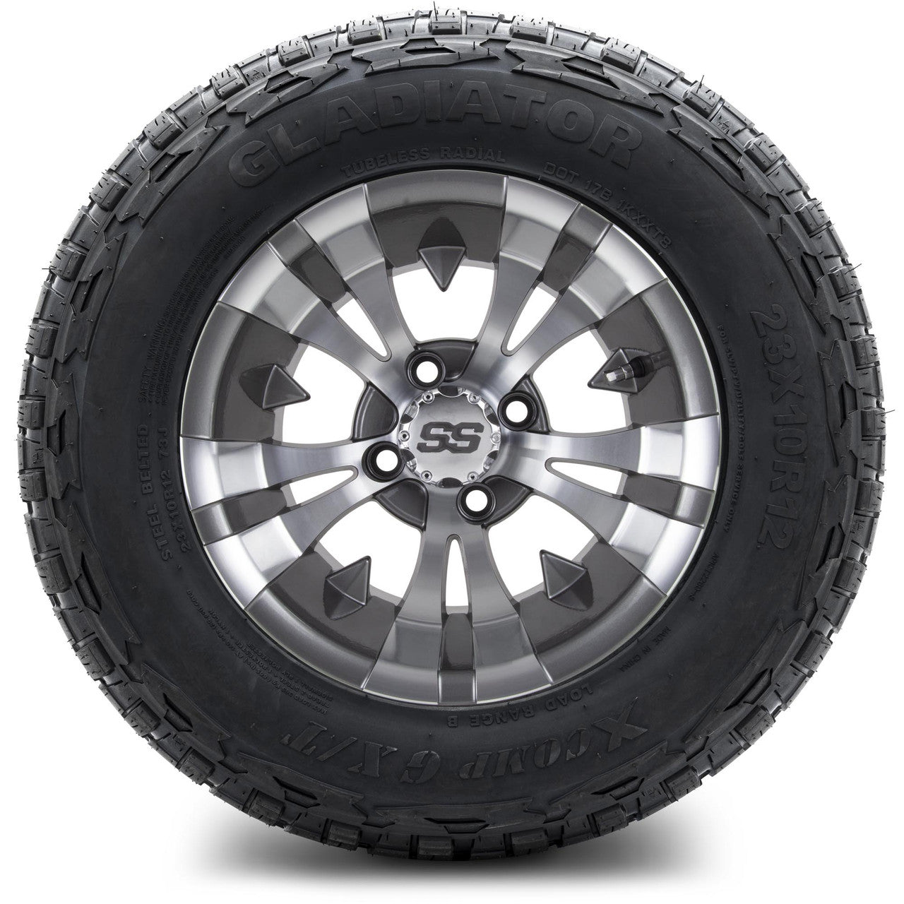 MODZ® 12" Vampire Gunmetal - Lifted Tires and Wheels Combo