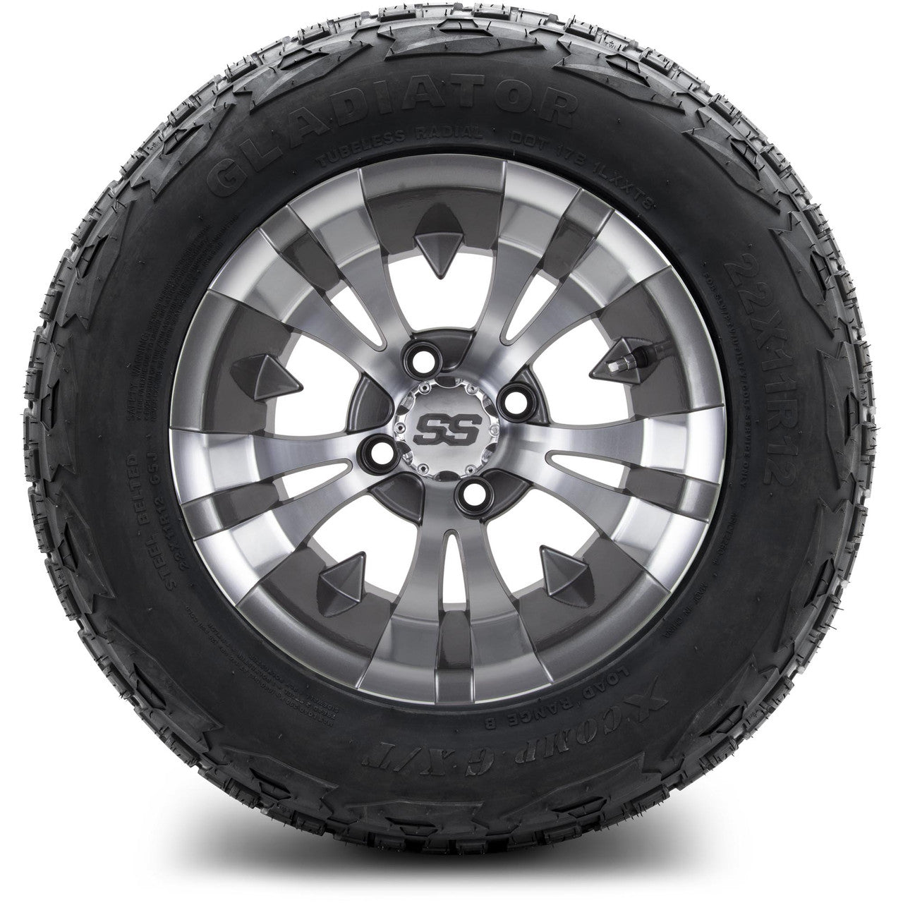 MODZ® 12" Vampire Gunmetal - Lifted Tires and Wheels Combo