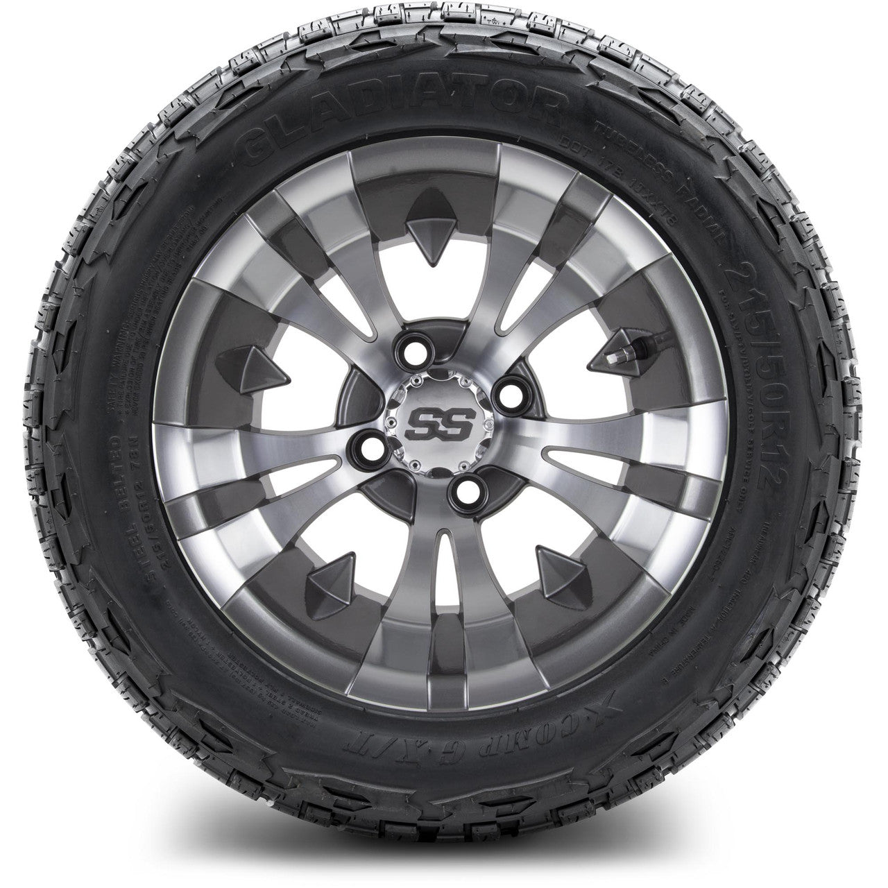 MODZ® 12" Vampire Gunmetal - Lifted Tires and Wheels Combo