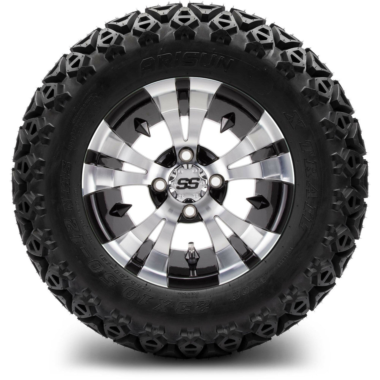 MODZ® 12" Vampire Machined Black - Lifted Tires and Wheels Combo
