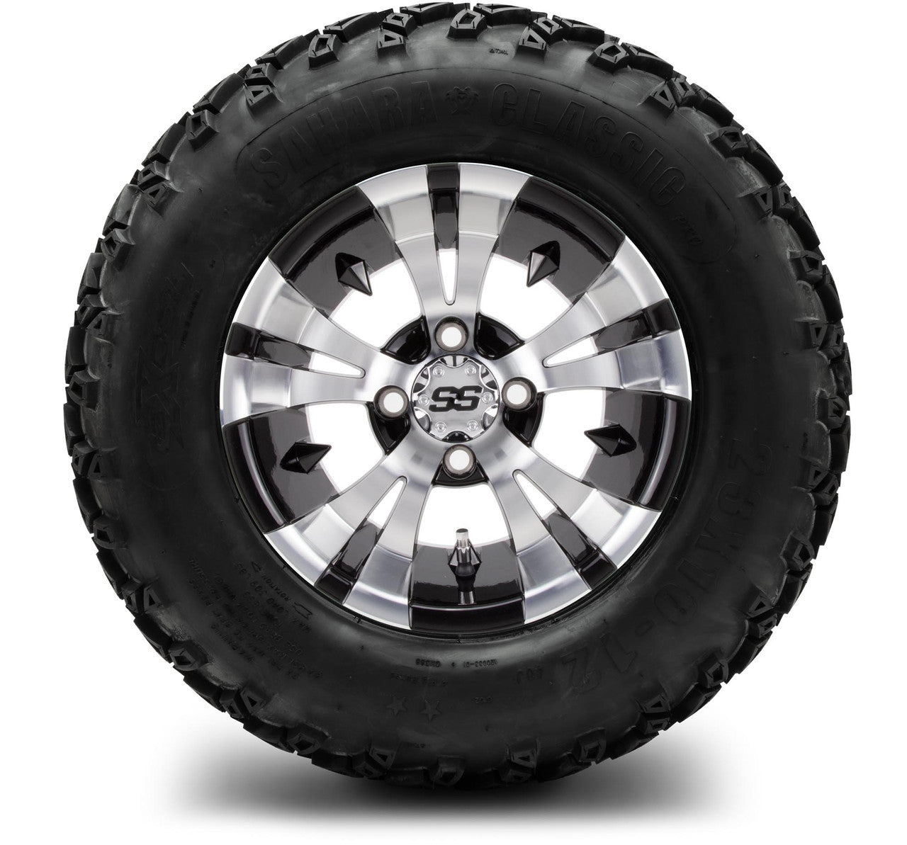 MODZ® 12" Vampire Machined Black - Lifted Tires and Wheels Combo