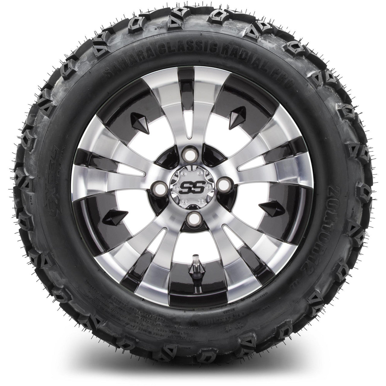 MODZ® 12" Vampire Machined Black - Lifted Tires and Wheels Combo