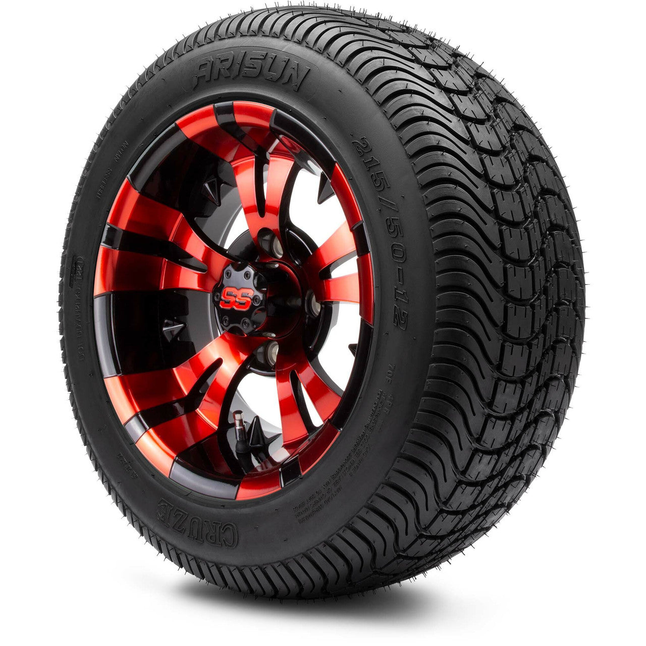 MODZ® 12" Vampire Red and Black - LowPro Tires and Wheels Combo