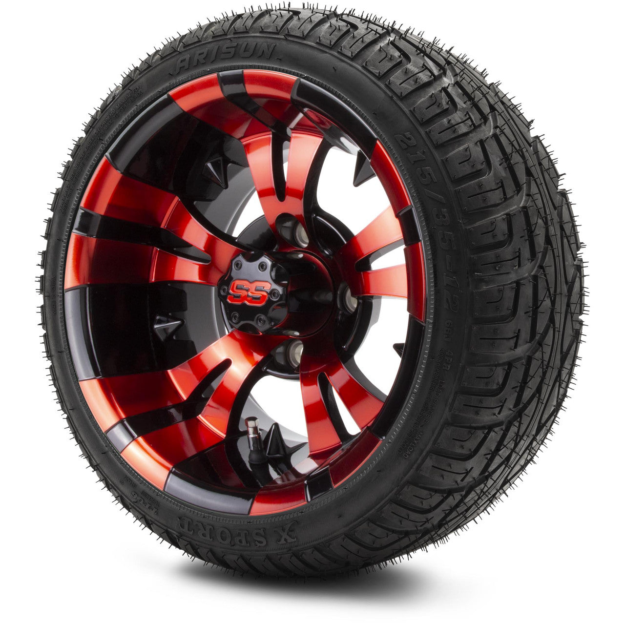 MODZ® 12" Vampire Red and Black - LowPro Tires and Wheels Combo