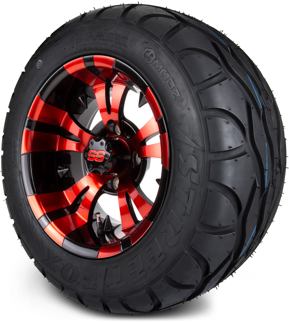 MODZ® 12" Vampire Red and Black - LowPro Tires and Wheels Combo