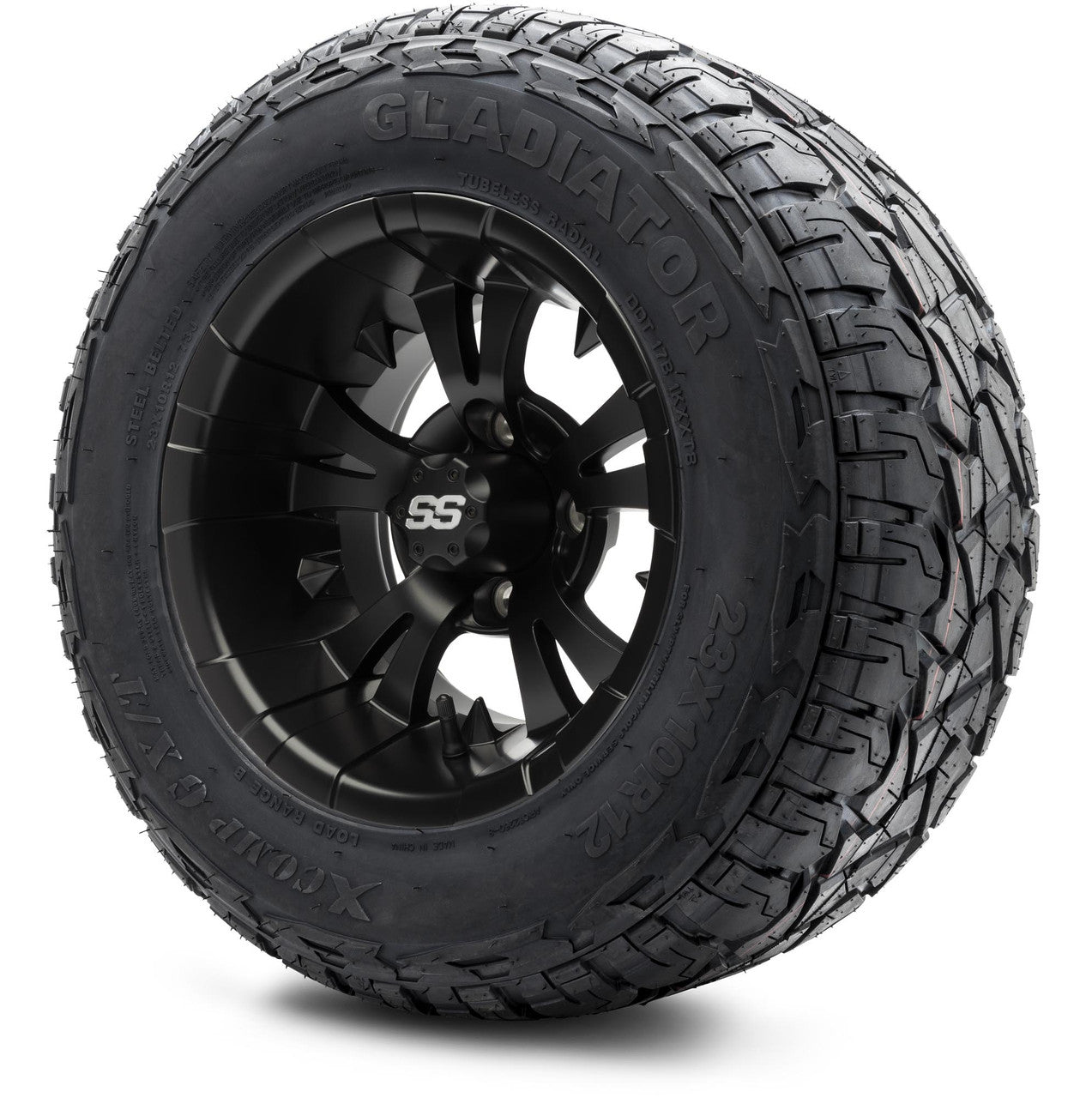 MODZ® 12" Vampire Matte Black - Lifted Tires and Wheels Combo
