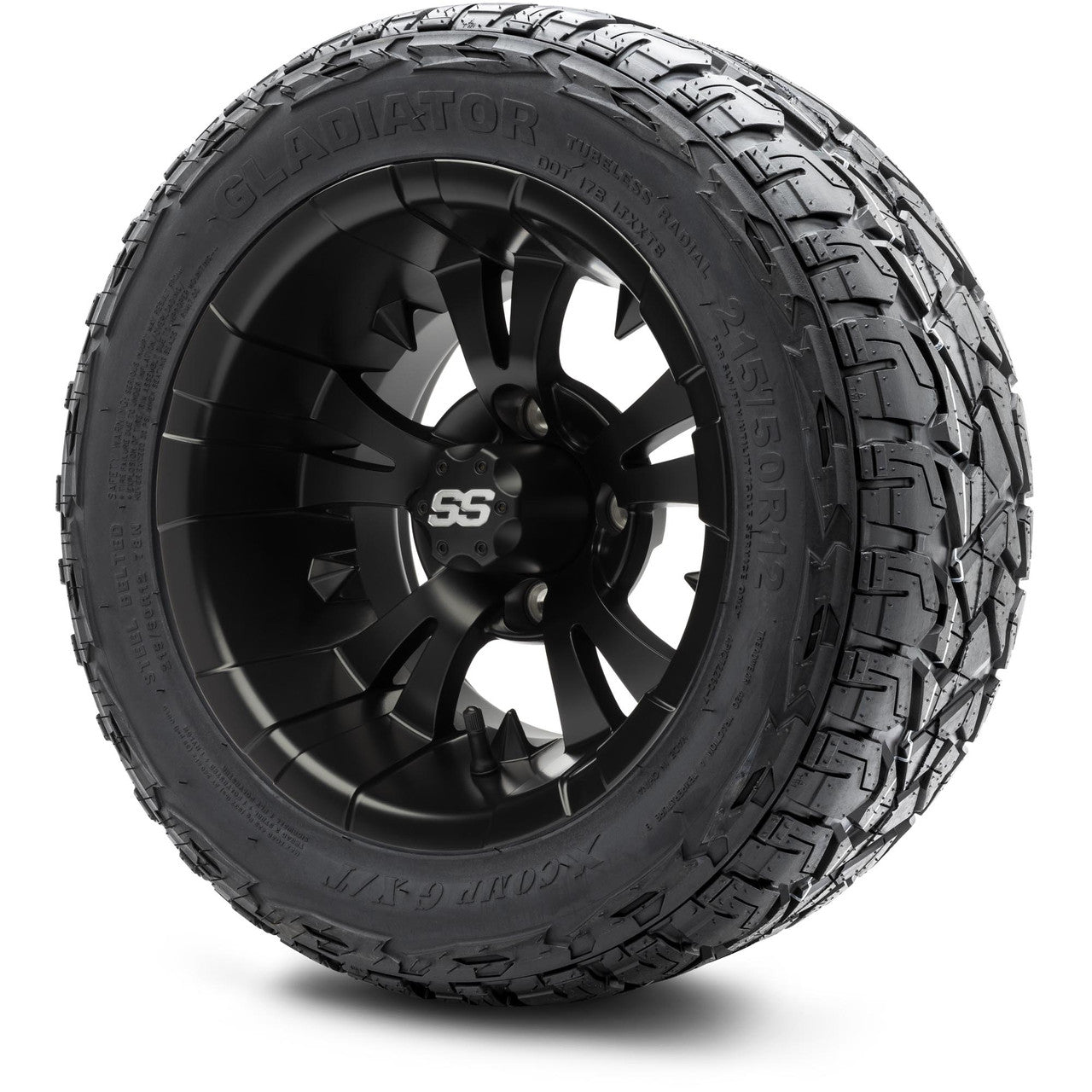 MODZ® 12" Vampire Matte Black - Lifted Tires and Wheels Combo