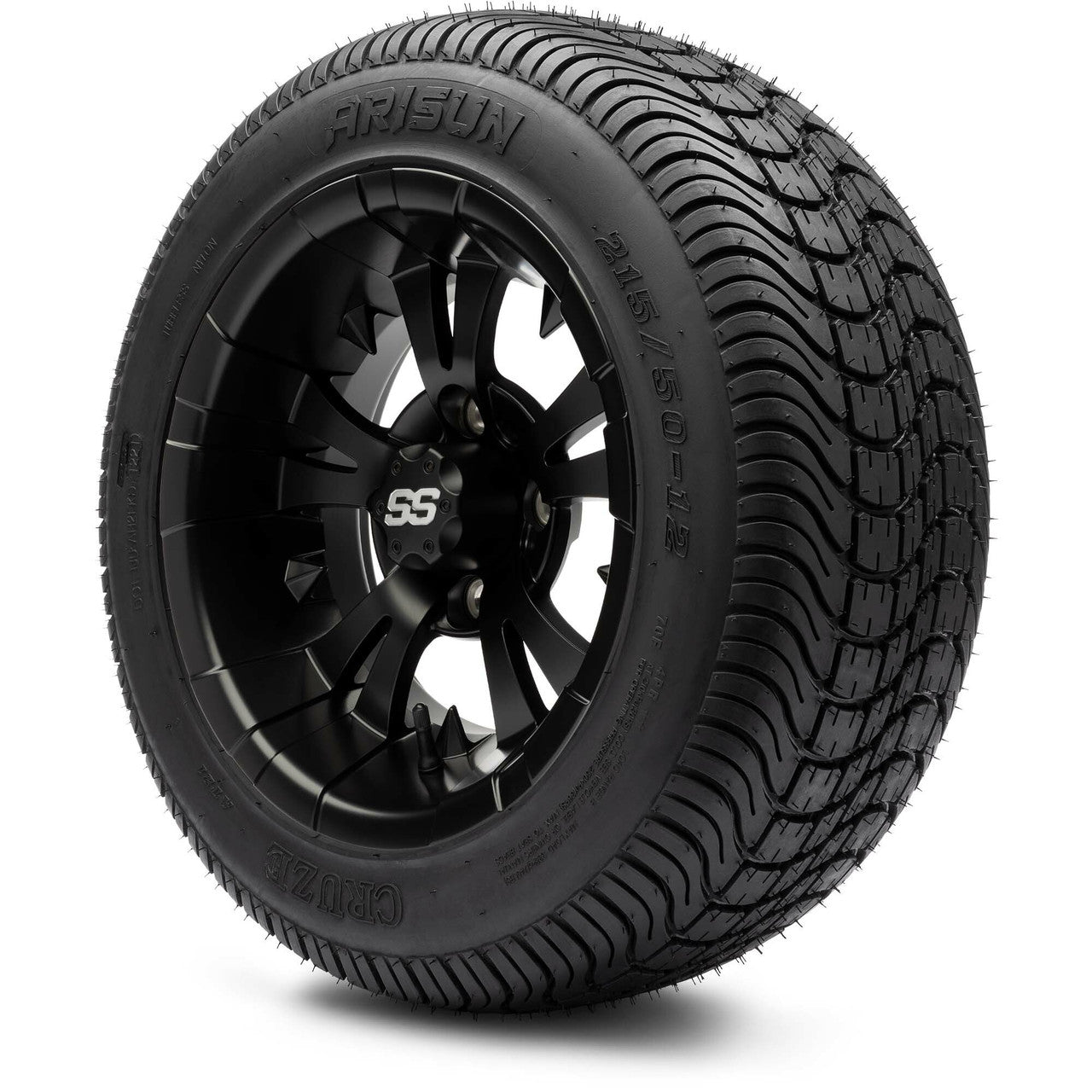 MODZ® 12" Vampire Matte Black - LowPro Tires and Wheels Combo