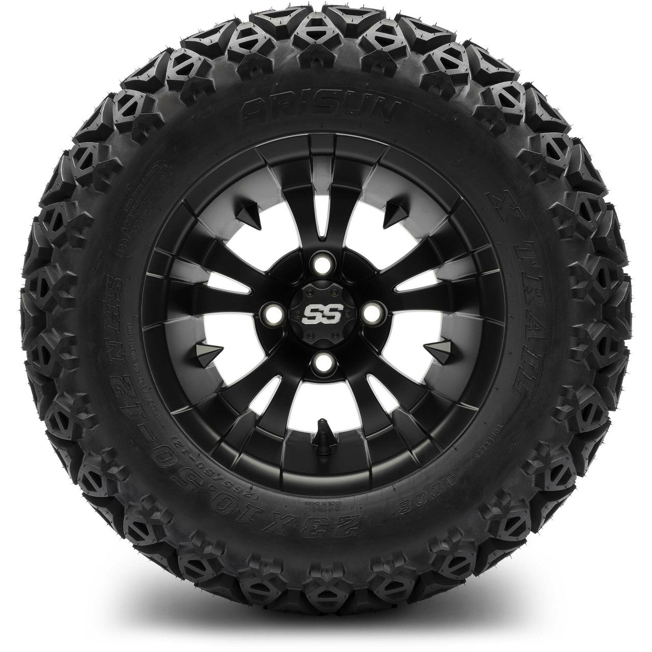 MODZ® 12" Vampire Matte Black - Lifted Tires and Wheels Combo
