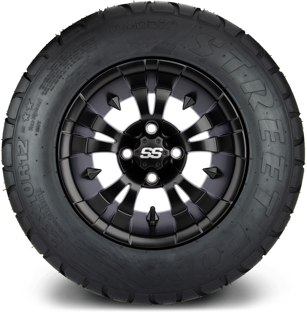MODZ® 12" Vampire Matte Black - Lifted Tires and Wheels Combo