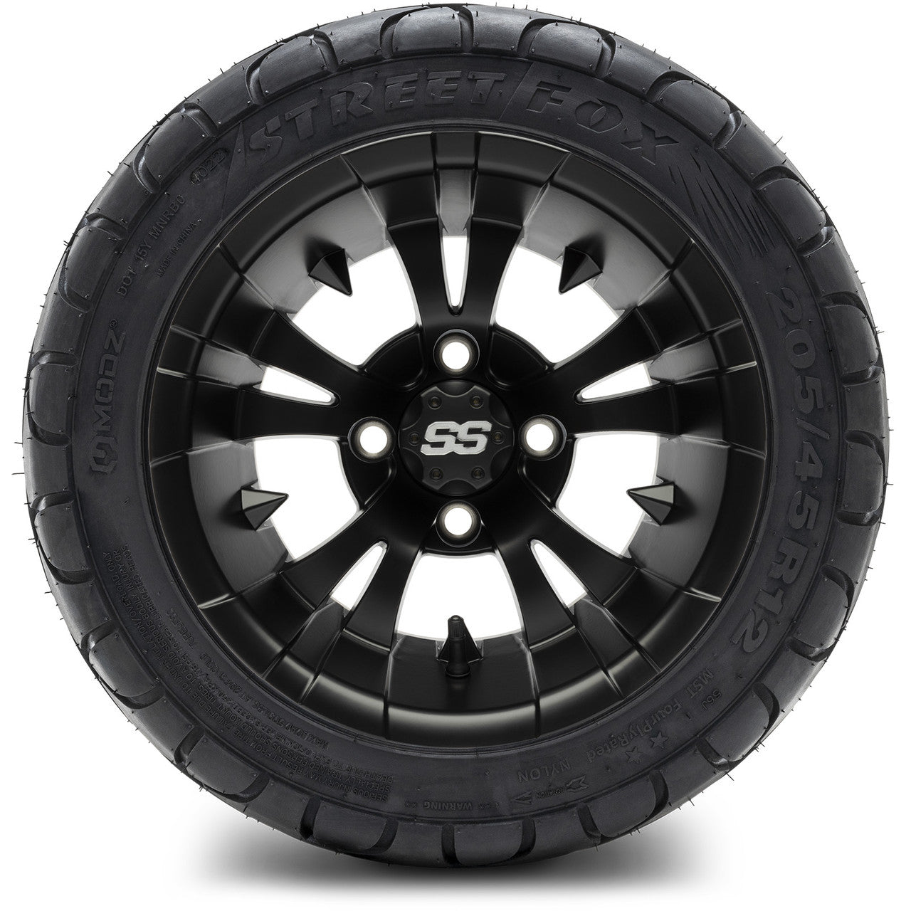 MODZ® 12" Vampire Matte Black - LowPro Tires and Wheels Combo