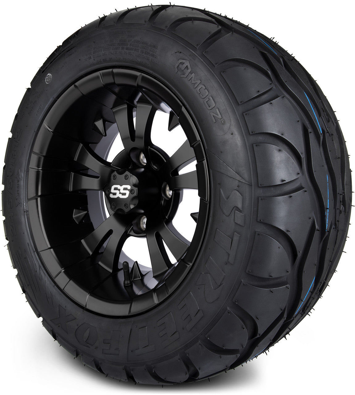 MODZ® 12" Vampire Matte Black - LowPro Tires and Wheels Combo
