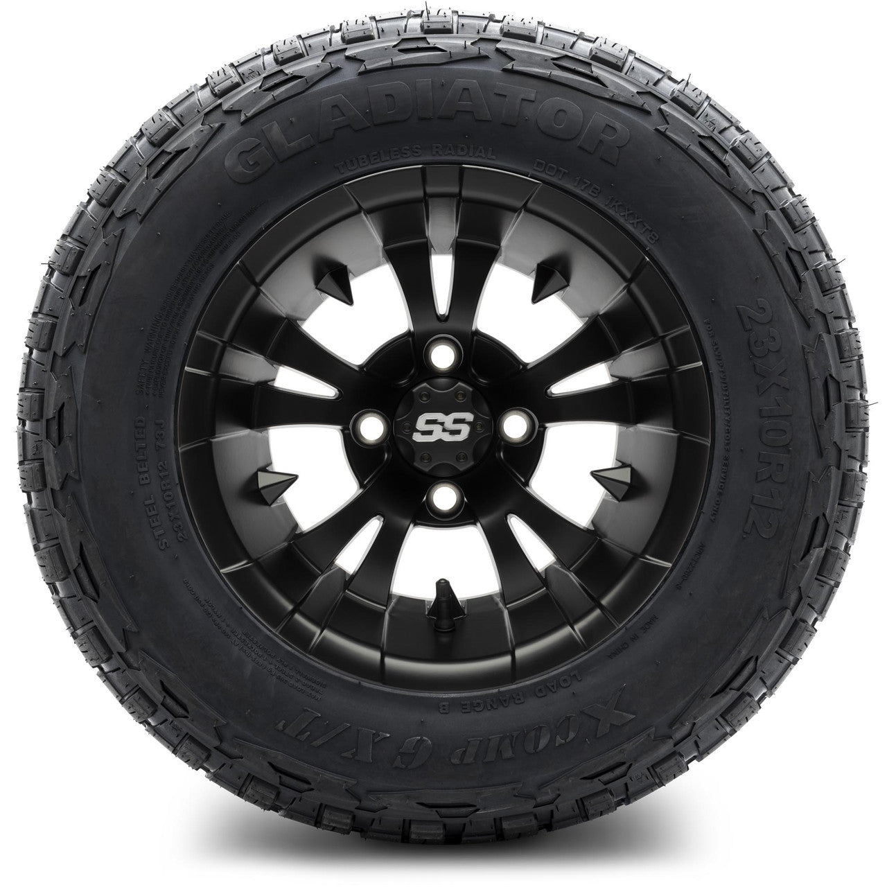 MODZ® 12" Vampire Matte Black - Lifted Tires and Wheels Combo