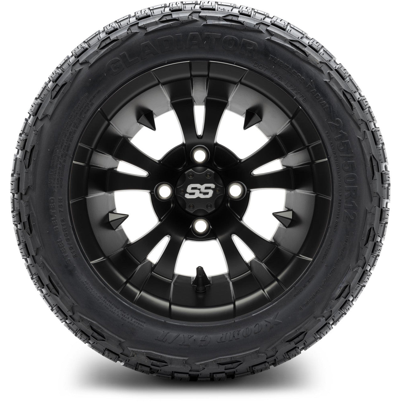 MODZ® 12" Vampire Matte Black - Lifted Tires and Wheels Combo