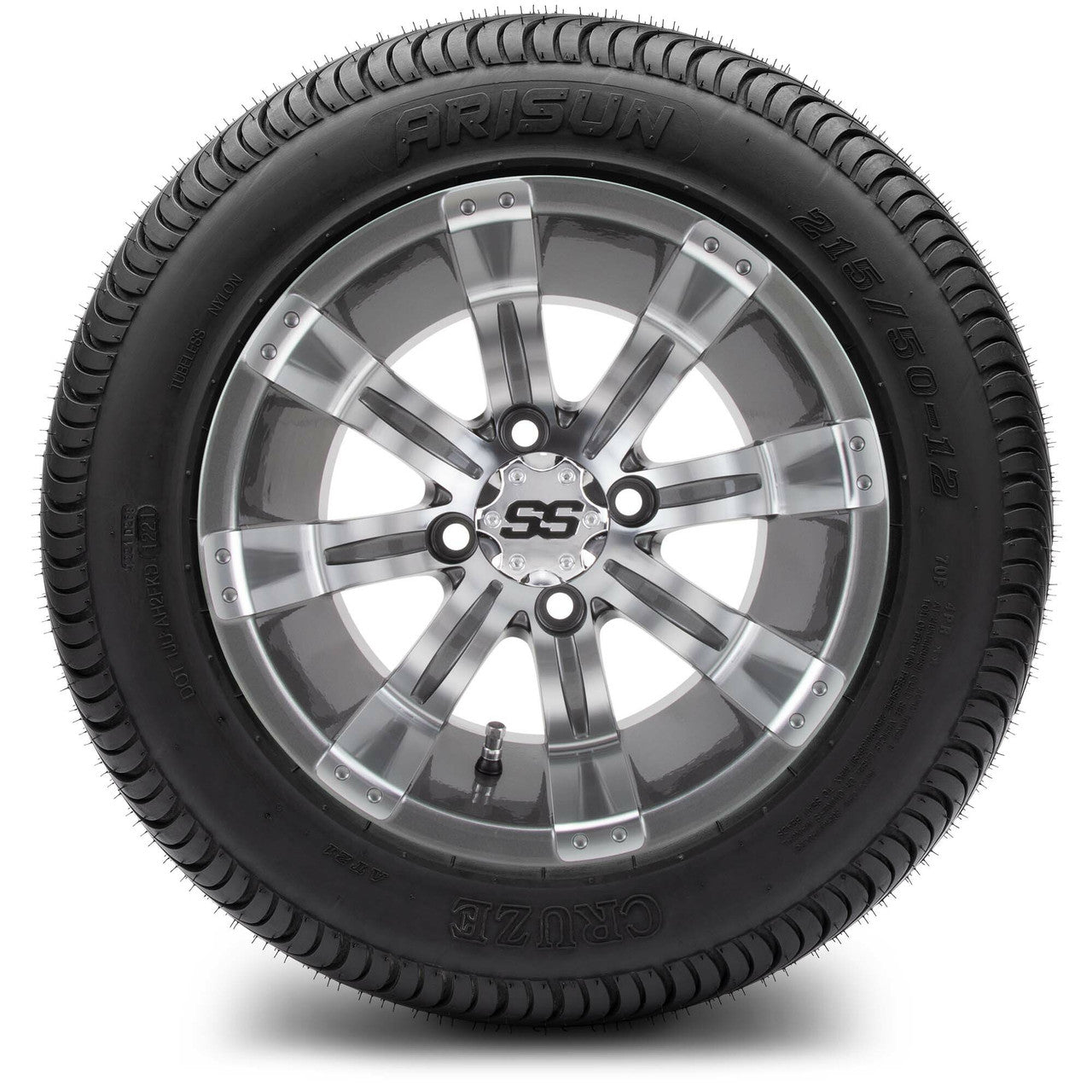 MODZ® 12" Tempest Gunmetal - LowPro Tires and Wheels Combo