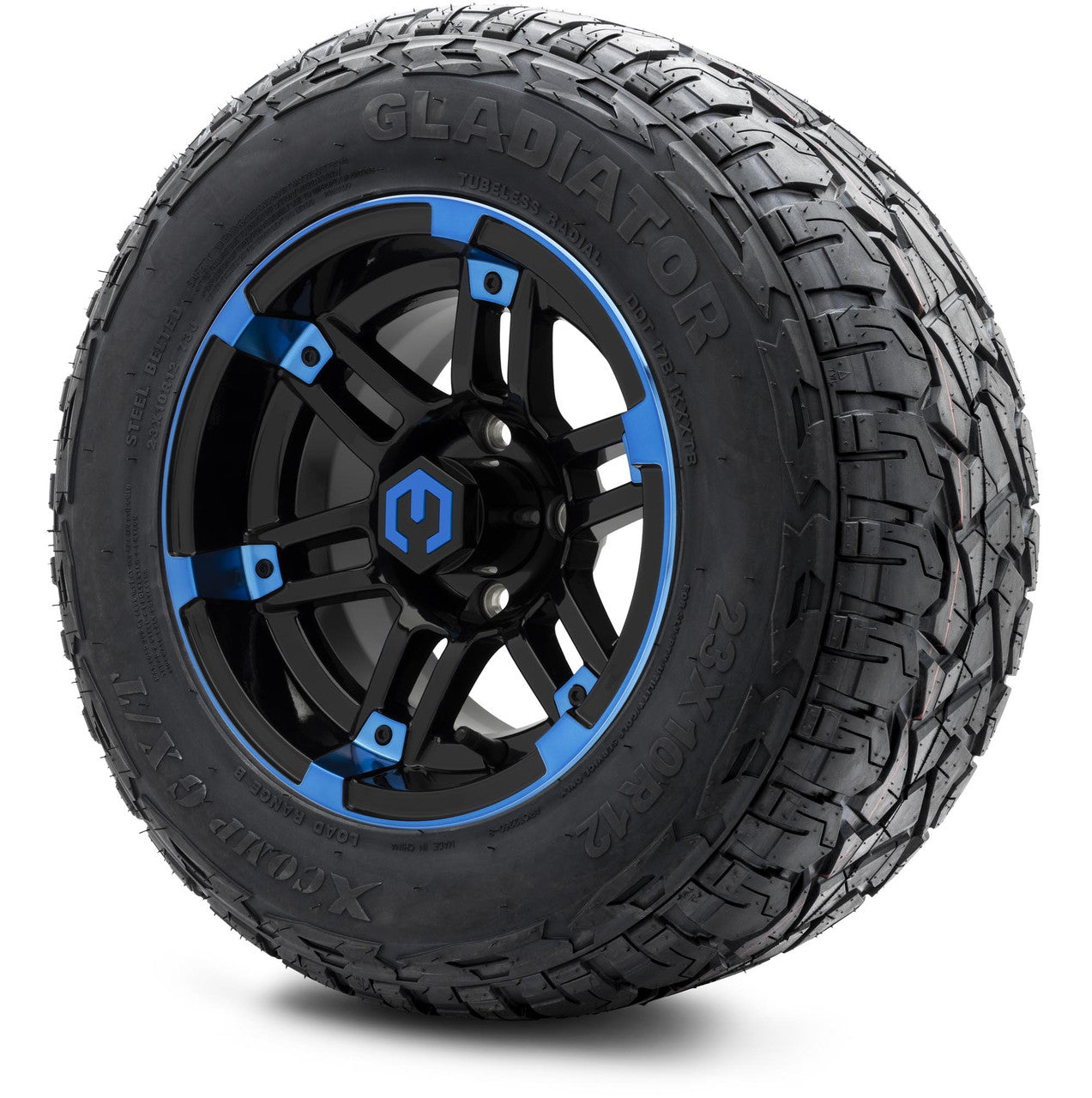 MODZ® 12" Aftershock Blue and Black - Lifted Tires and Wheels Combo
