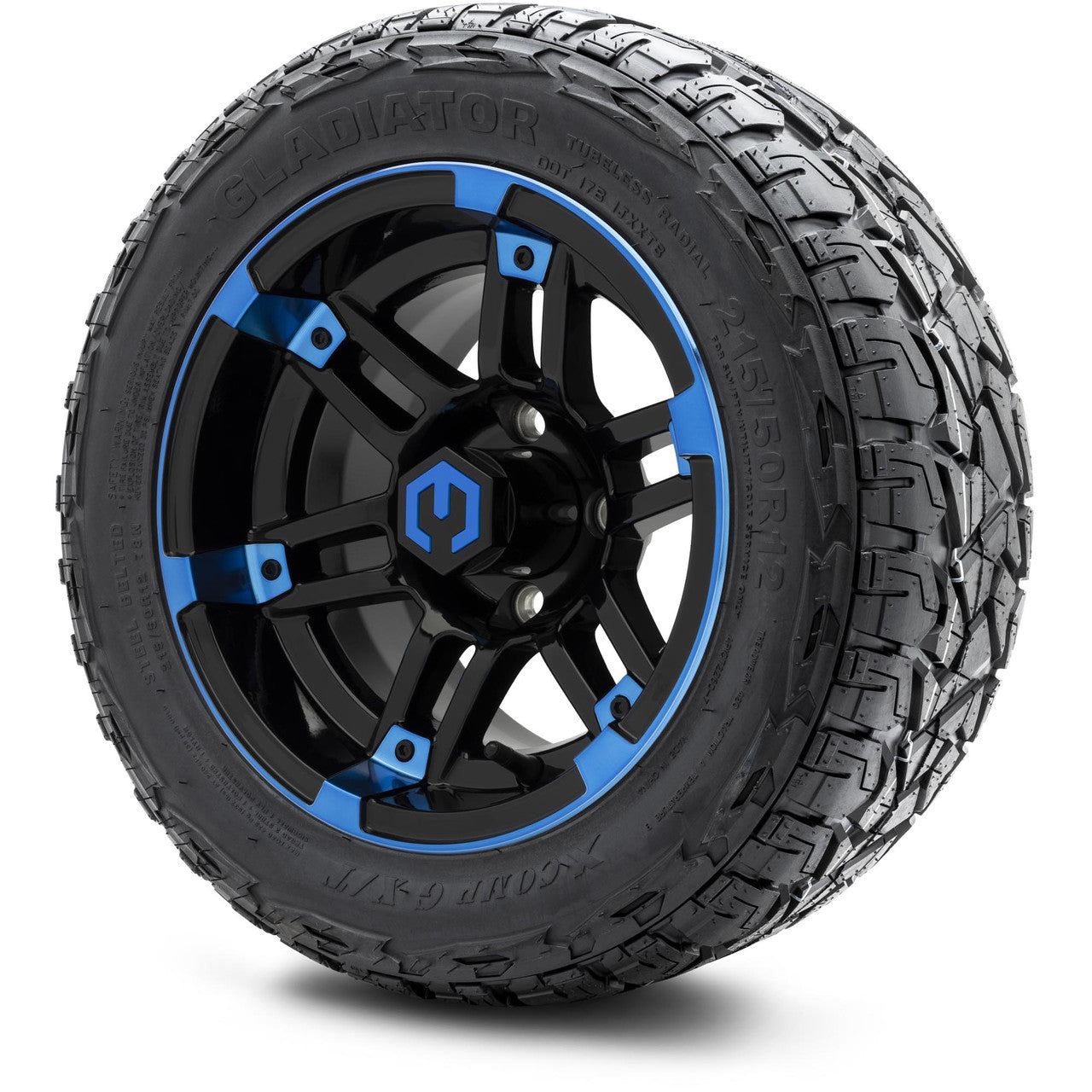 MODZ® 12" Aftershock Blue and Black - Lifted Tires and Wheels Combo