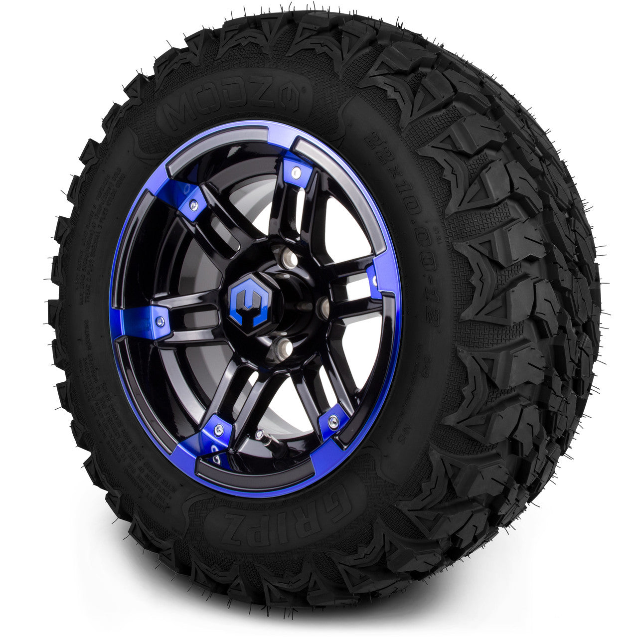 MODZ® 12" Aftershock Blue and Black - Lifted Tires and Wheels Combo