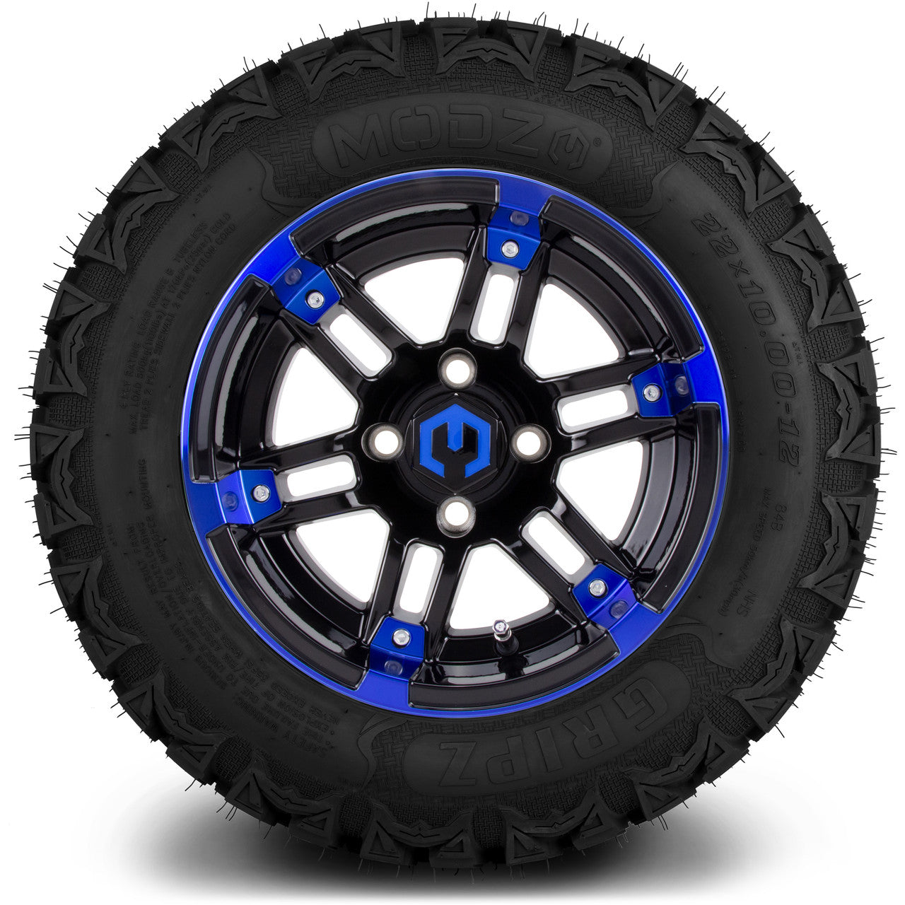 MODZ® 12" Aftershock Blue and Black - Lifted Tires and Wheels Combo