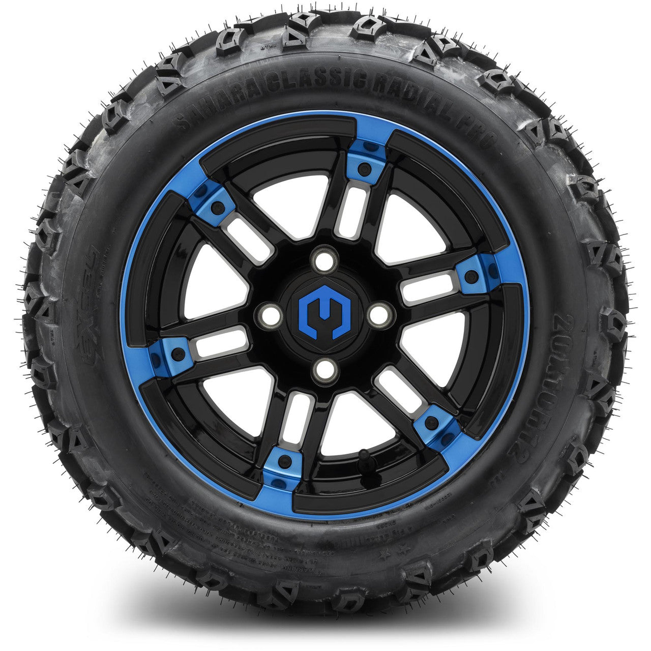 MODZ® 12" Aftershock Blue and Black - Lifted Tires and Wheels Combo