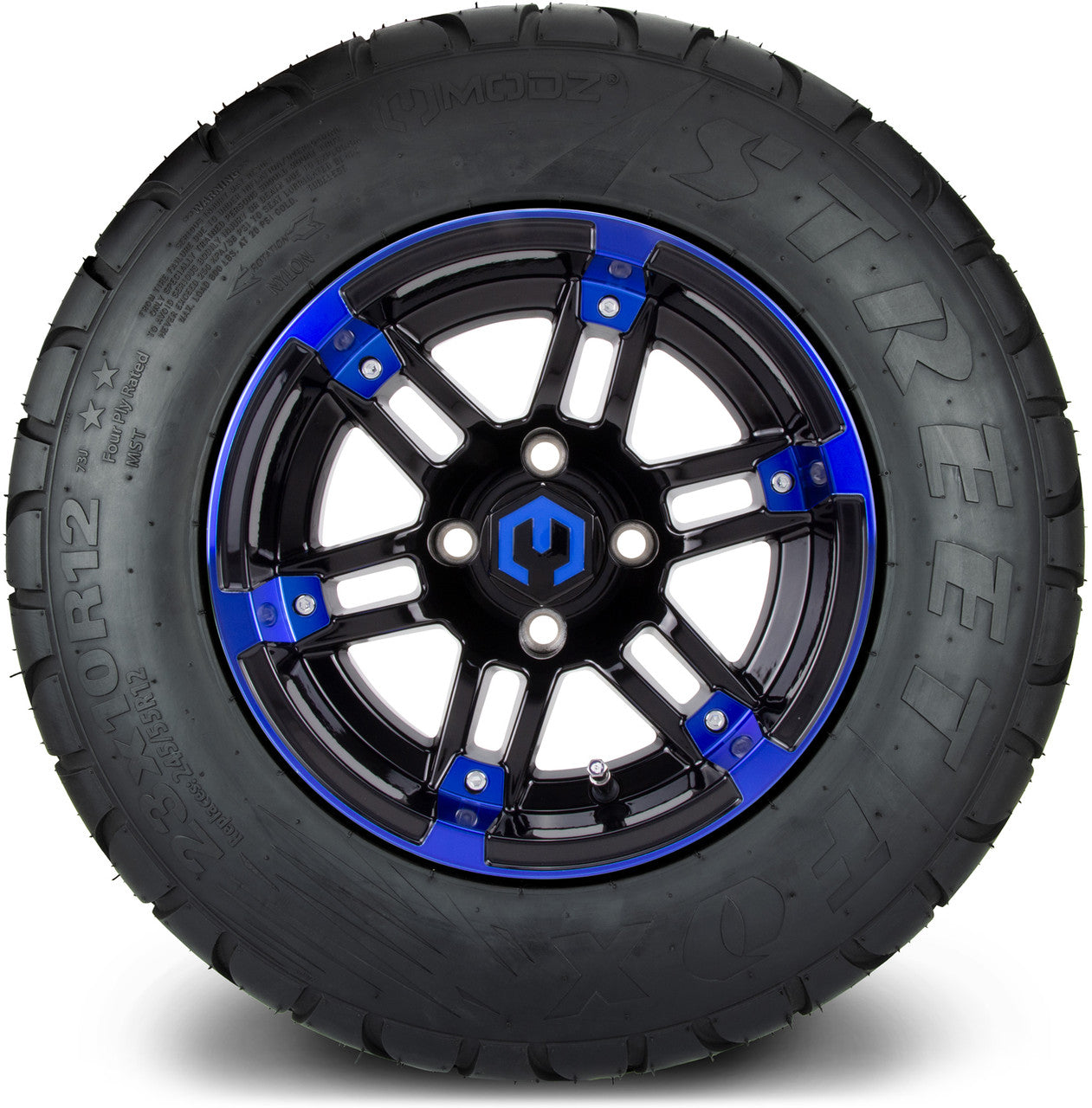 MODZ® 12" Aftershock Blue and Black - Lifted Tires and Wheels Combo