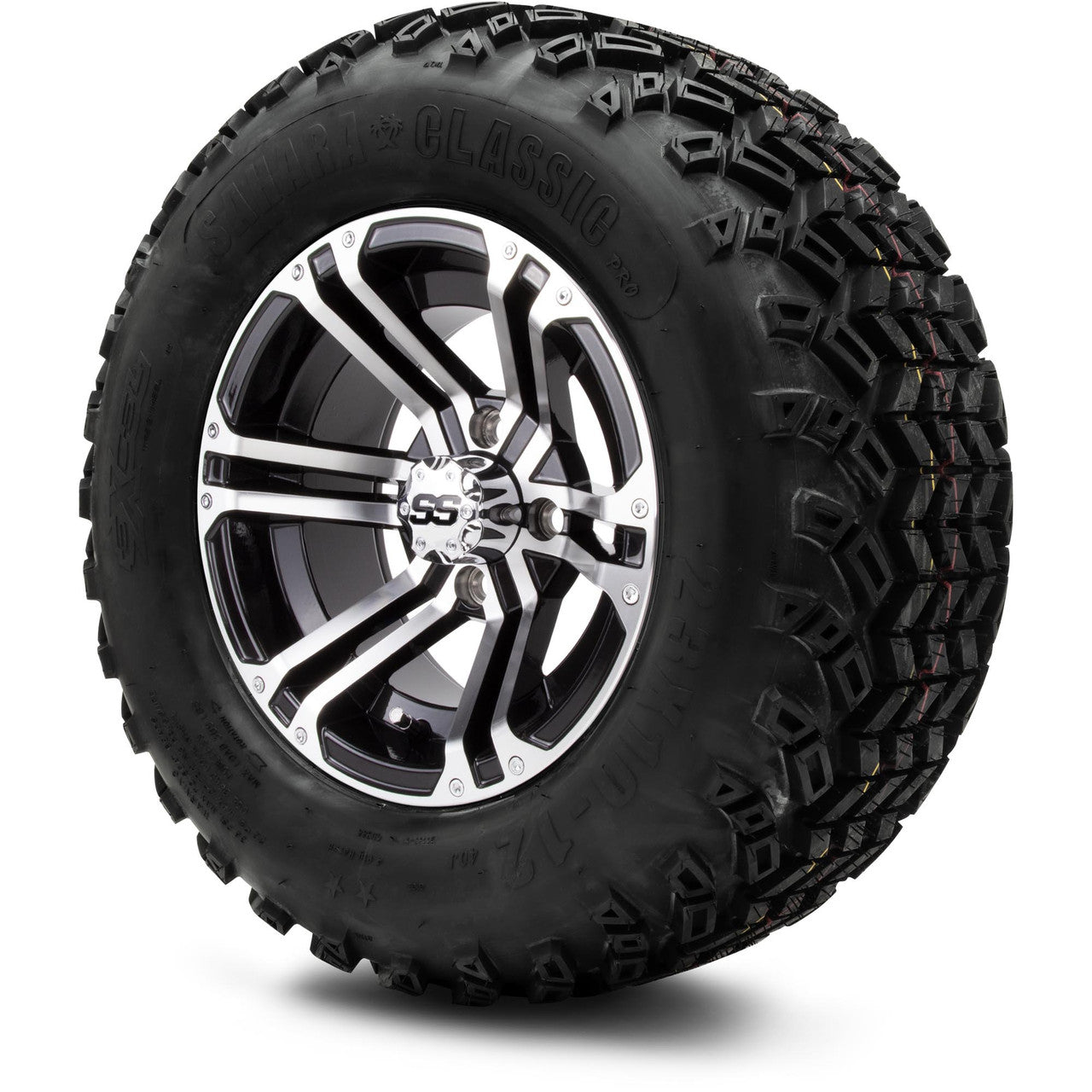 MODZ® 12" Enforcer Machined Black - Lifted Tires and Wheels Combo