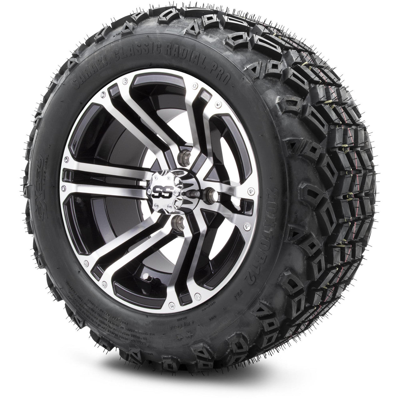 MODZ® 12" Enforcer Machined Black - Lifted Tires and Wheels Combo