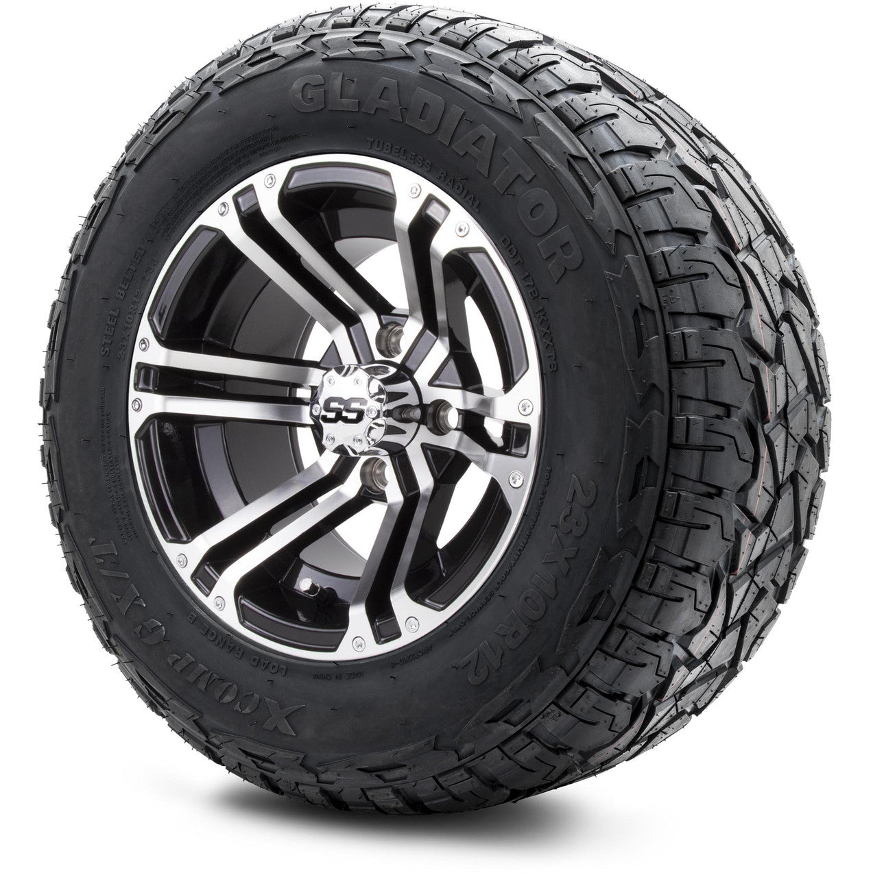 MODZ® 12" Enforcer Machined Black - Lifted Tires and Wheels Combo