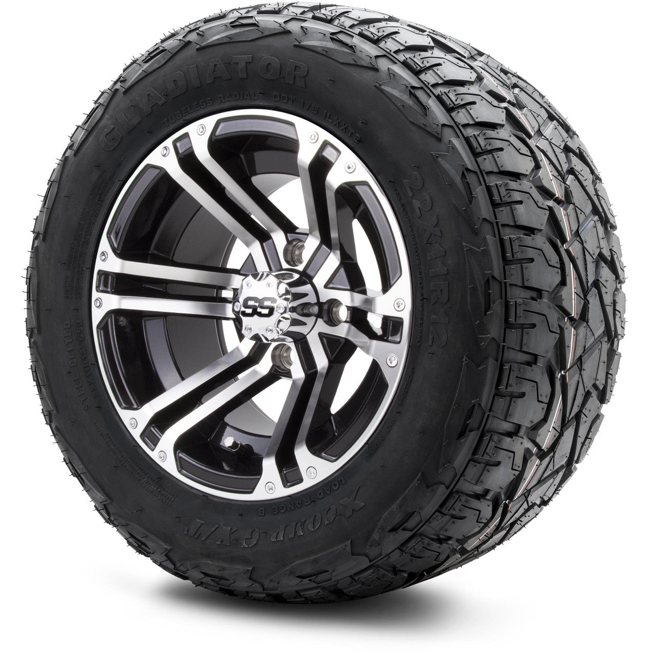 MODZ® 12" Enforcer Machined Black - Lifted Tires and Wheels Combo