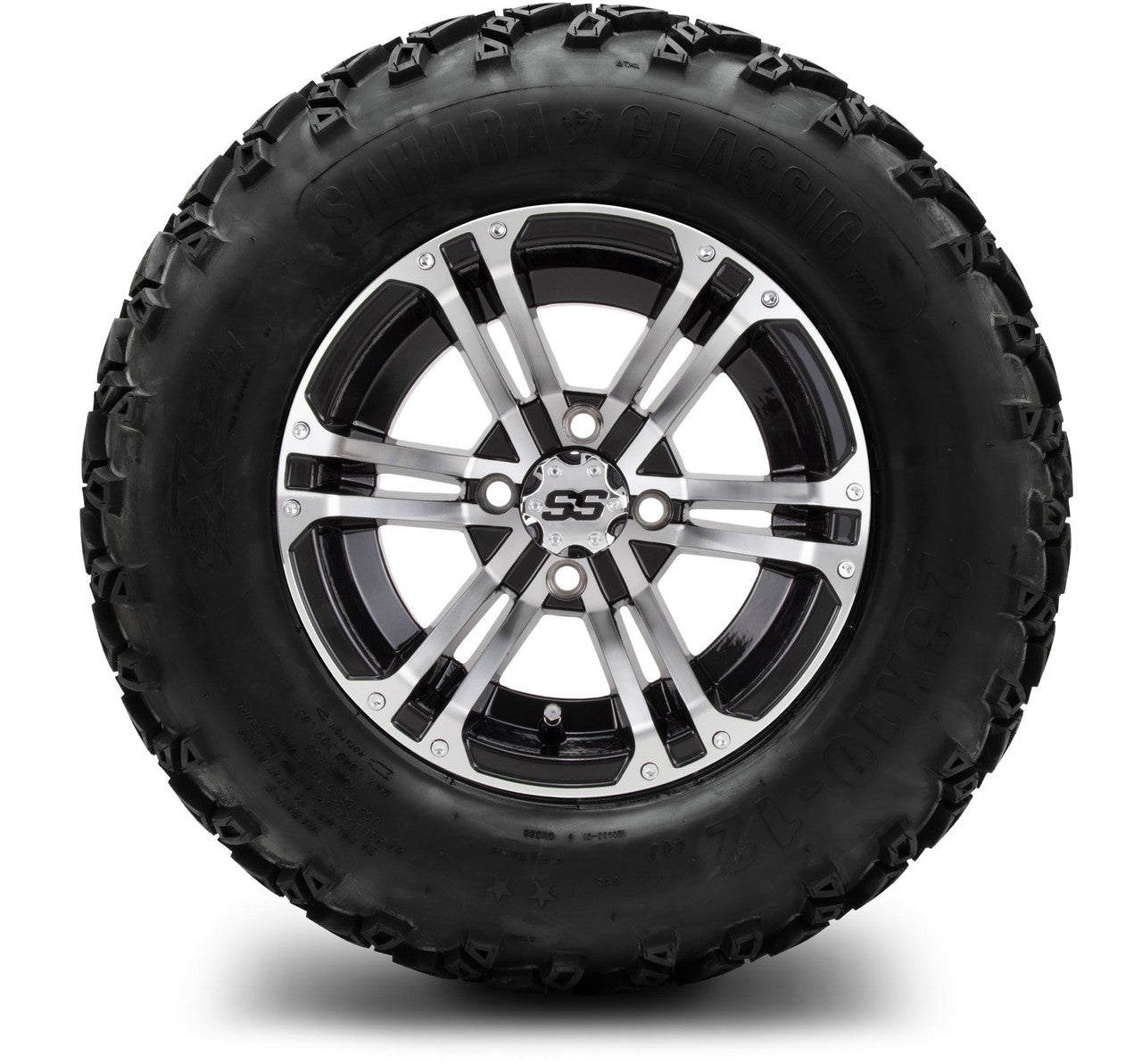 MODZ® 12" Enforcer Machined Black - Lifted Tires and Wheels Combo