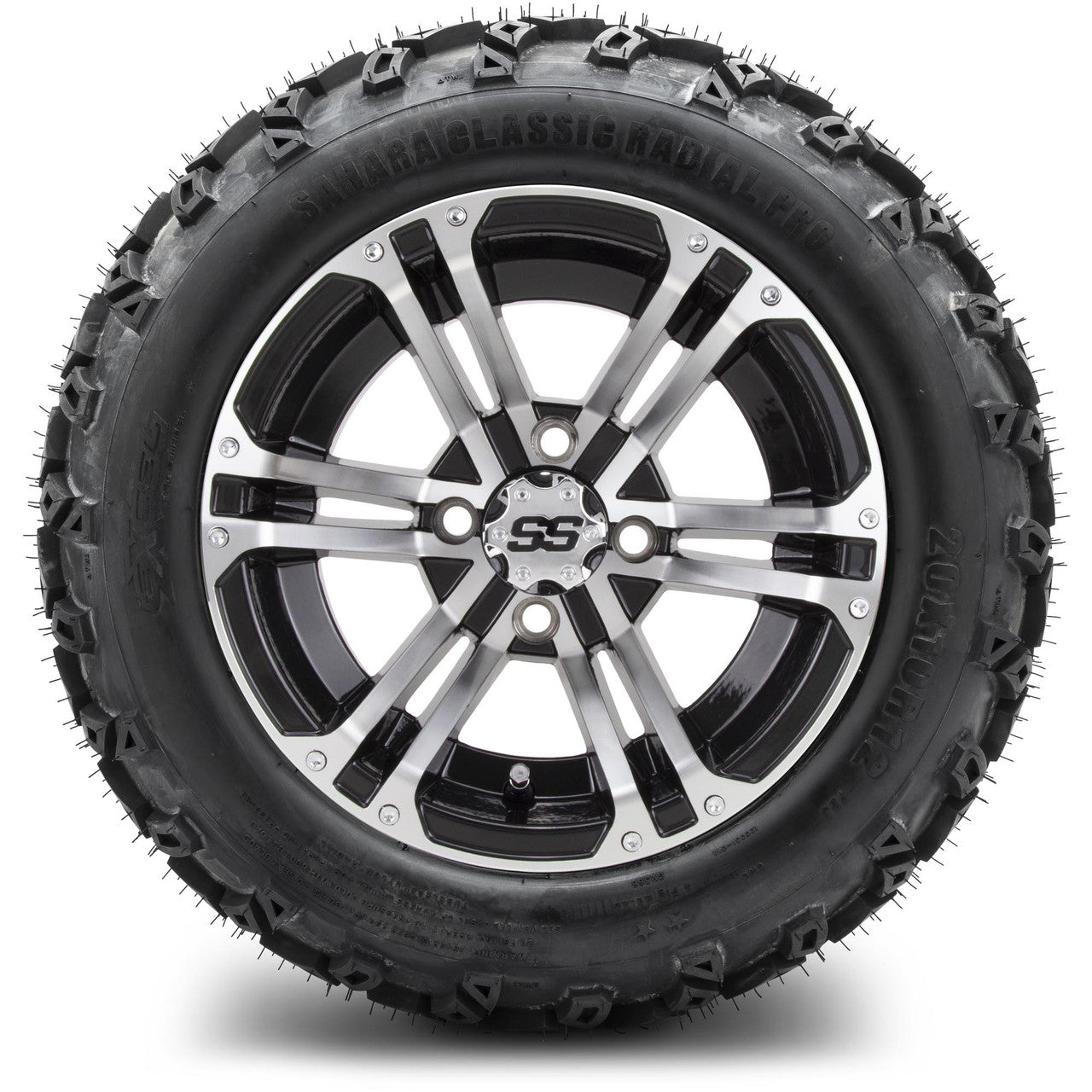MODZ® 12" Enforcer Machined Black - Lifted Tires and Wheels Combo