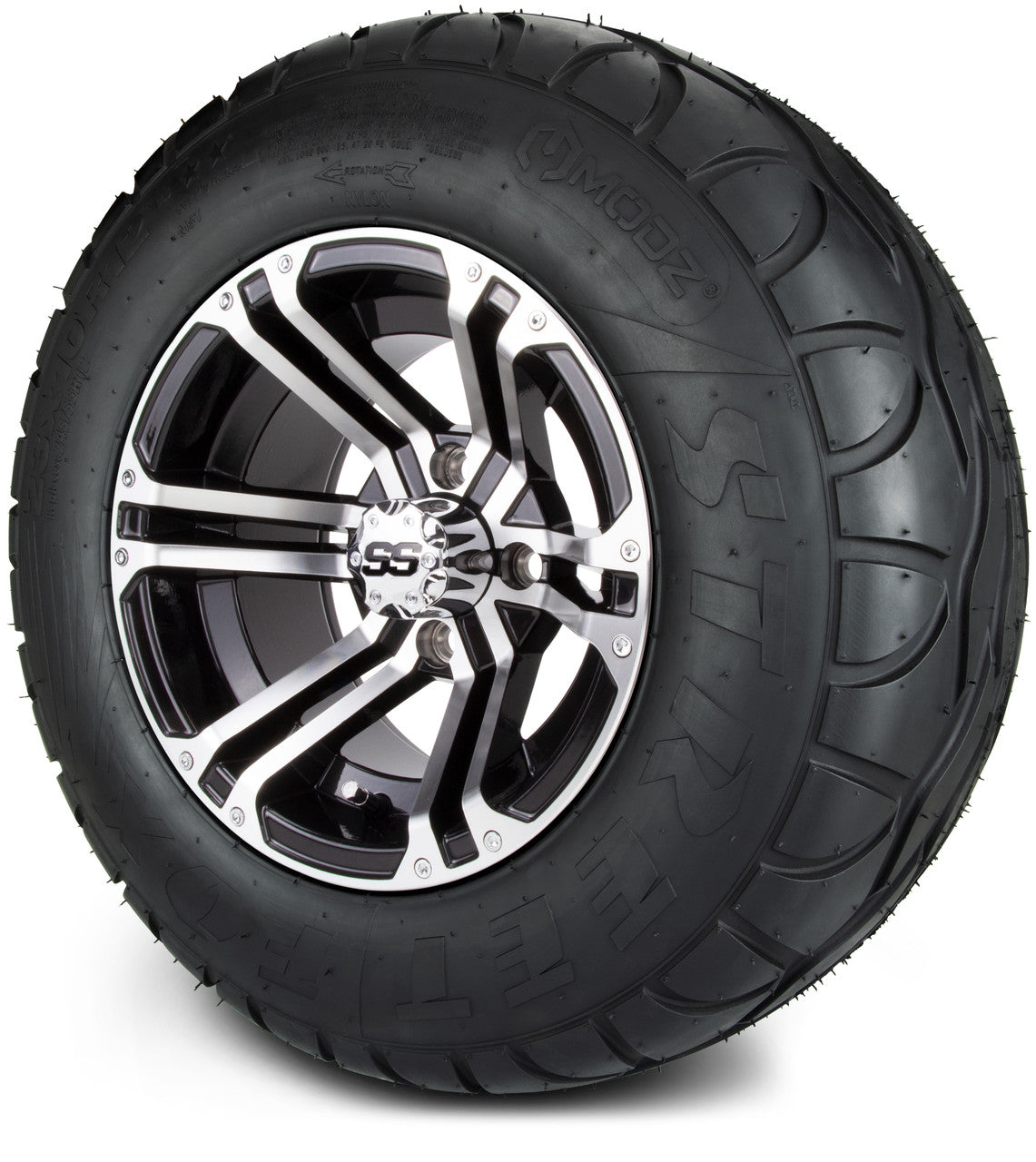 MODZ® 12" Enforcer Machined Black - Lifted Tires and Wheels Combo