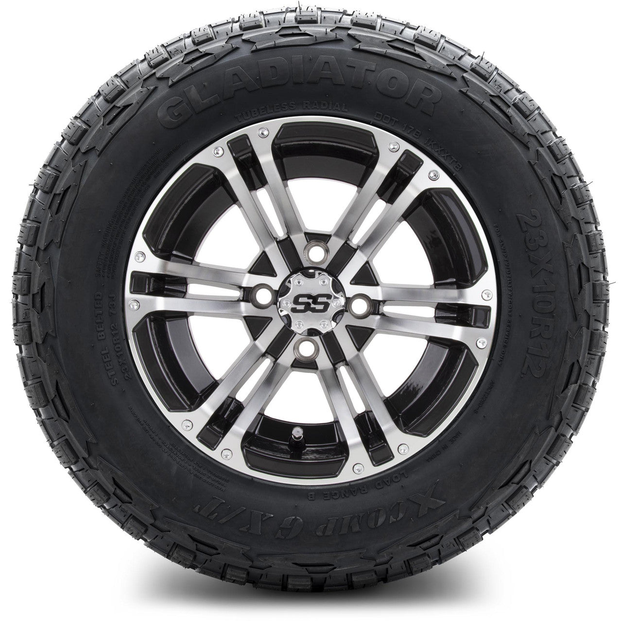 MODZ® 12" Enforcer Machined Black - Lifted Tires and Wheels Combo