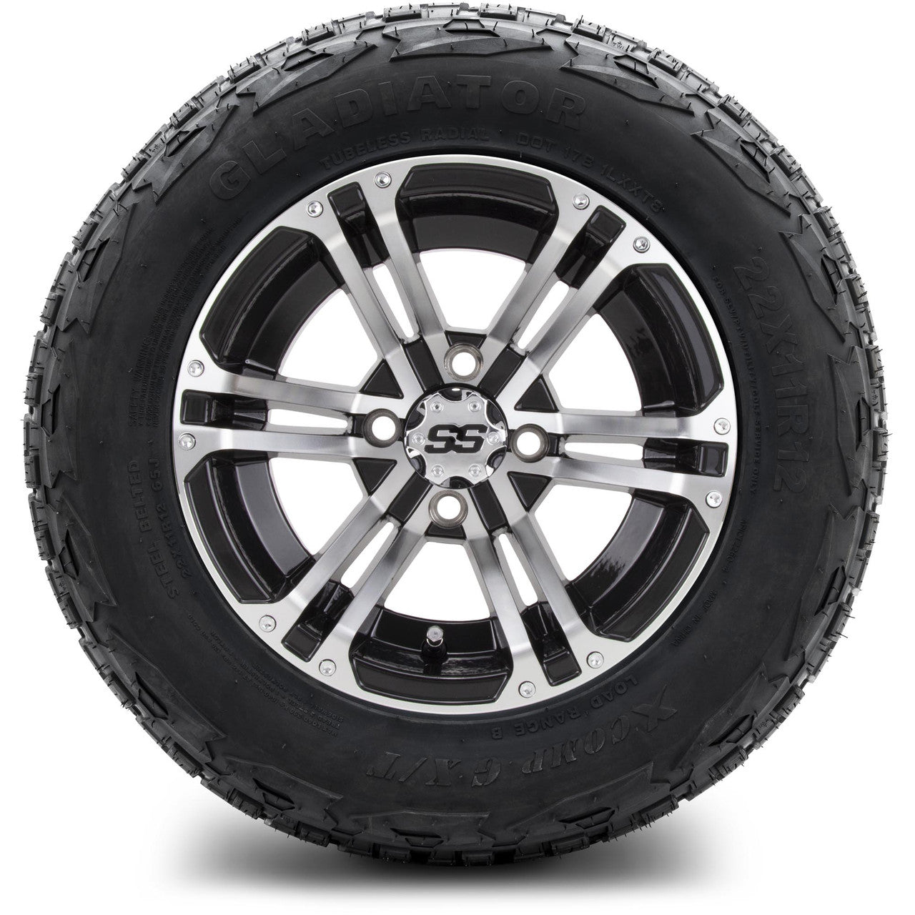 MODZ® 12" Enforcer Machined Black - Lifted Tires and Wheels Combo