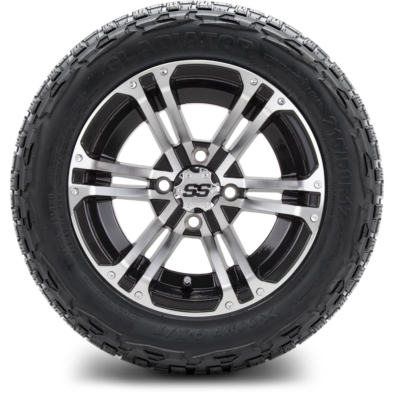 MODZ® 12" Enforcer Machined Black - Lifted Tires and Wheels Combo