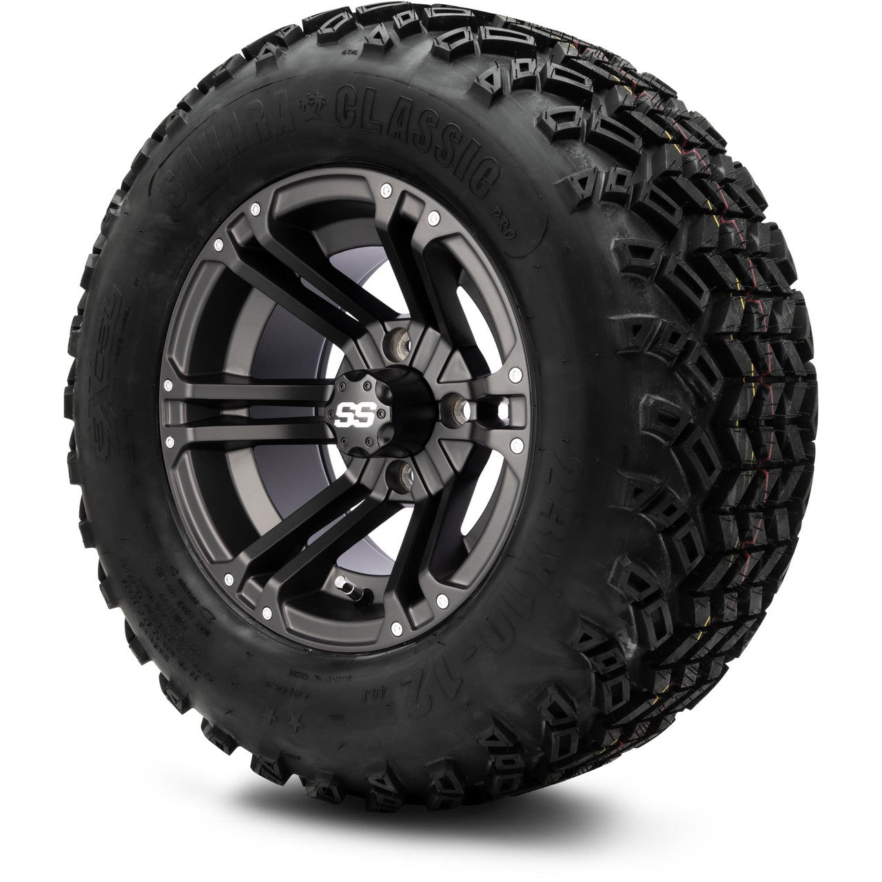 MODZ® 12" Enforcer Matte Black - Lifted Tires and Wheels Combo