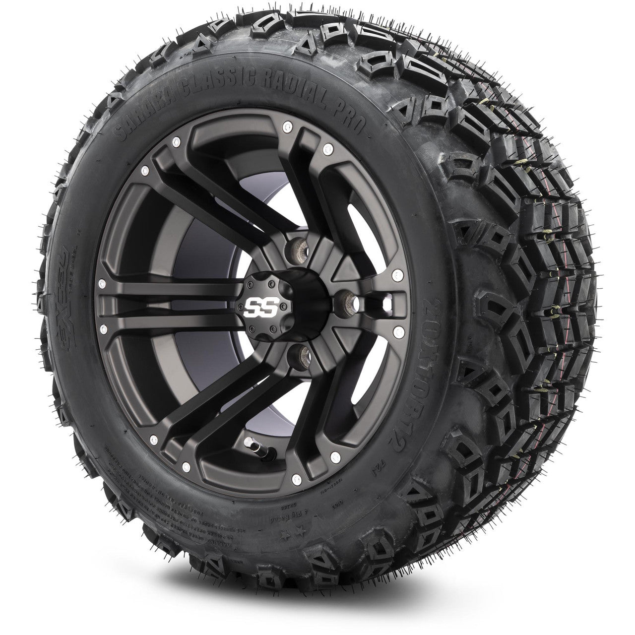 MODZ® 12" Enforcer Matte Black - Lifted Tires and Wheels Combo