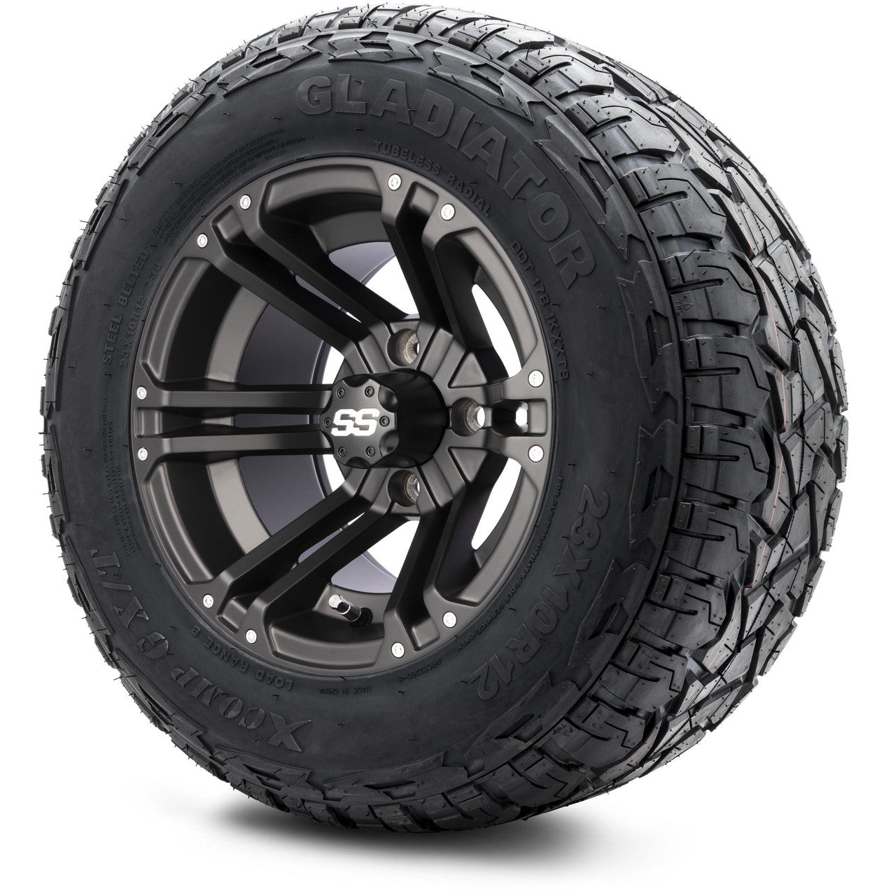 MODZ® 12" Enforcer Matte Black - Lifted Tires and Wheels Combo