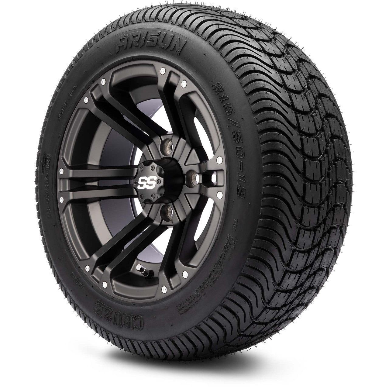 MODZ® 12" Enforcer Matte Black - LowPro Tires and Wheels Combo