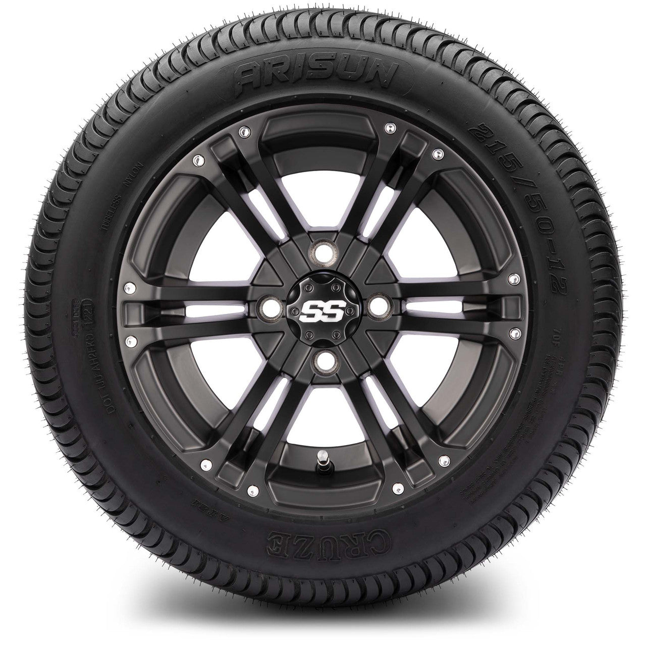 MODZ® 12" Enforcer Matte Black - LowPro Tires and Wheels Combo