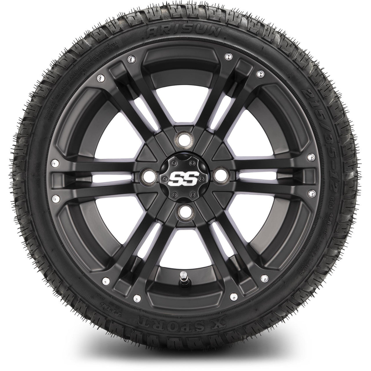 MODZ® 12" Enforcer Matte Black - LowPro Tires and Wheels Combo