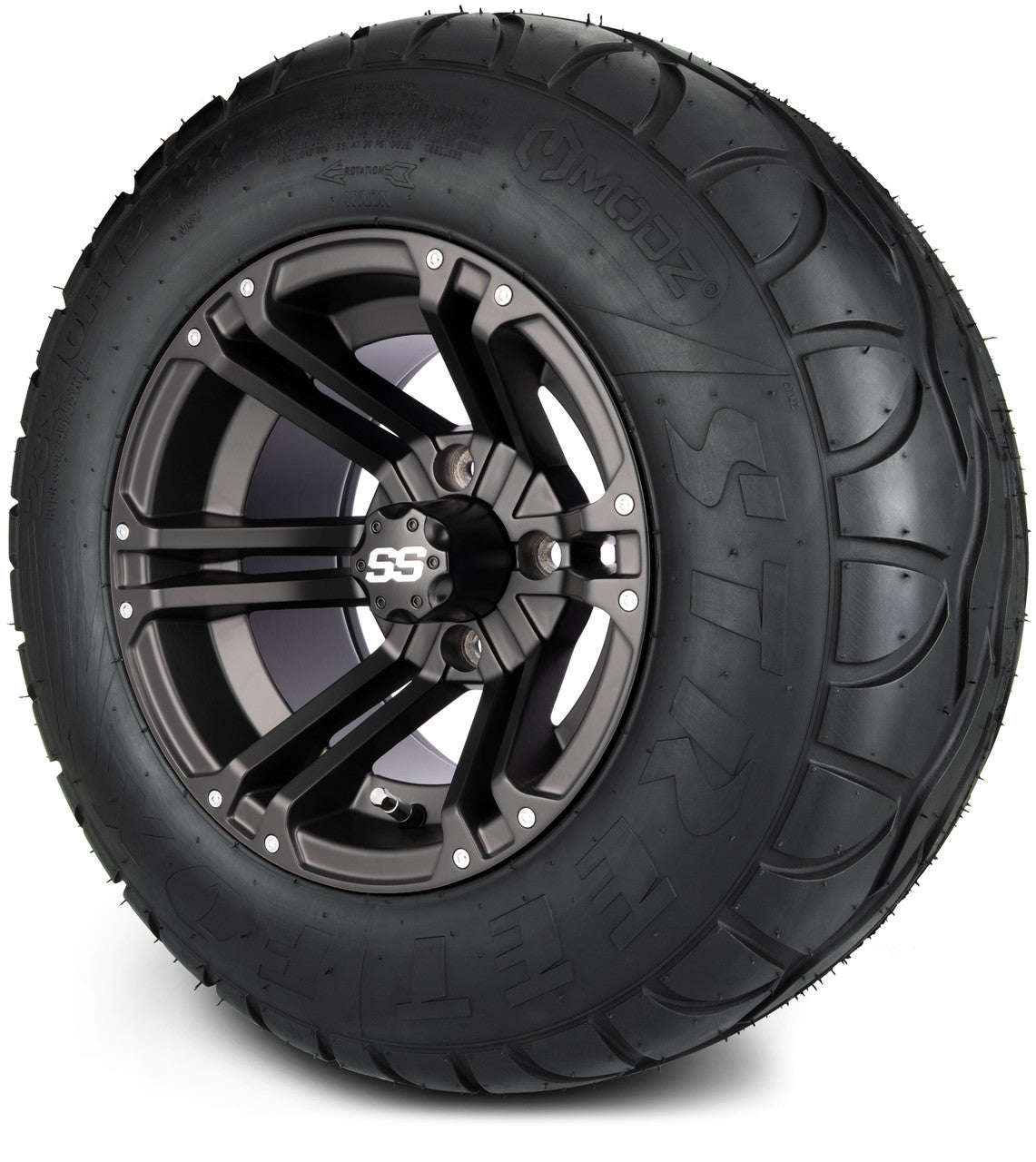 MODZ® 12" Enforcer Matte Black - Lifted Tires and Wheels Combo