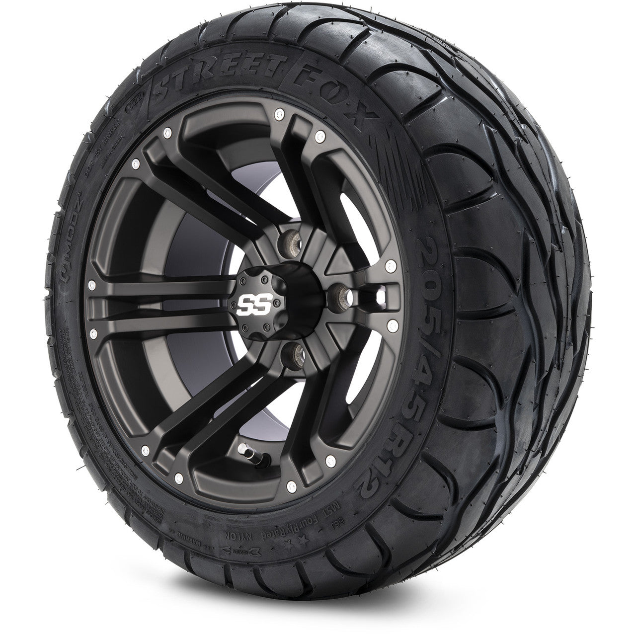 MODZ® 12" Enforcer Matte Black - LowPro Tires and Wheels Combo