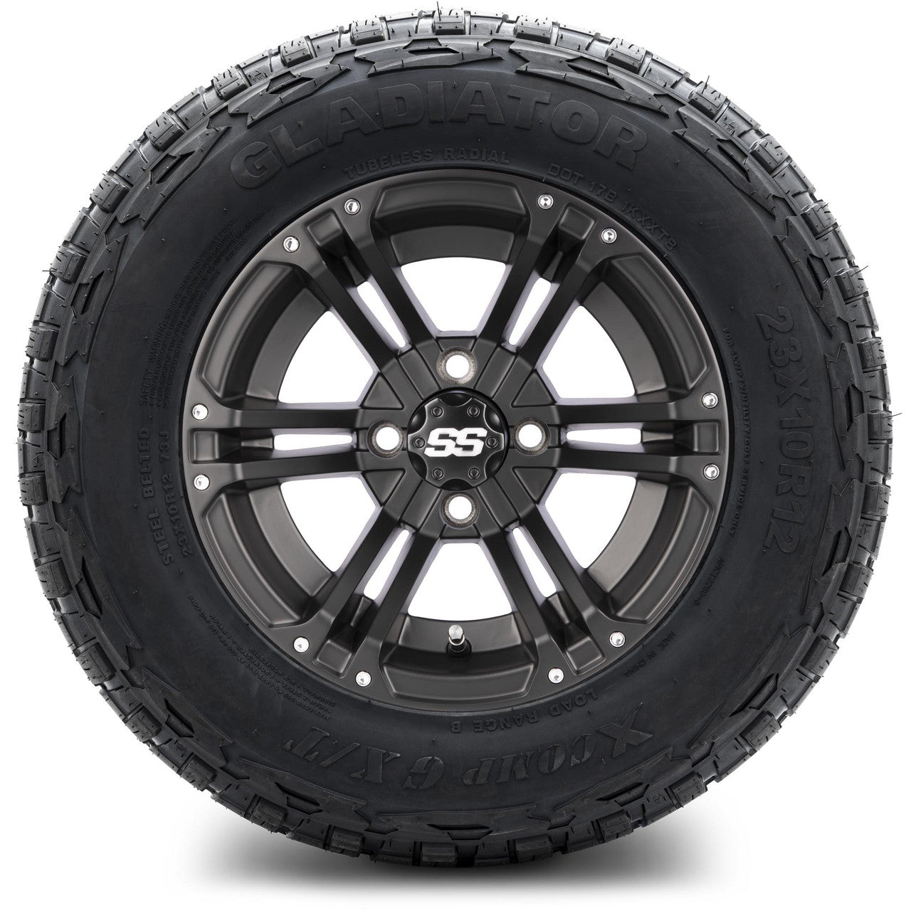 MODZ® 12" Enforcer Matte Black - Lifted Tires and Wheels Combo
