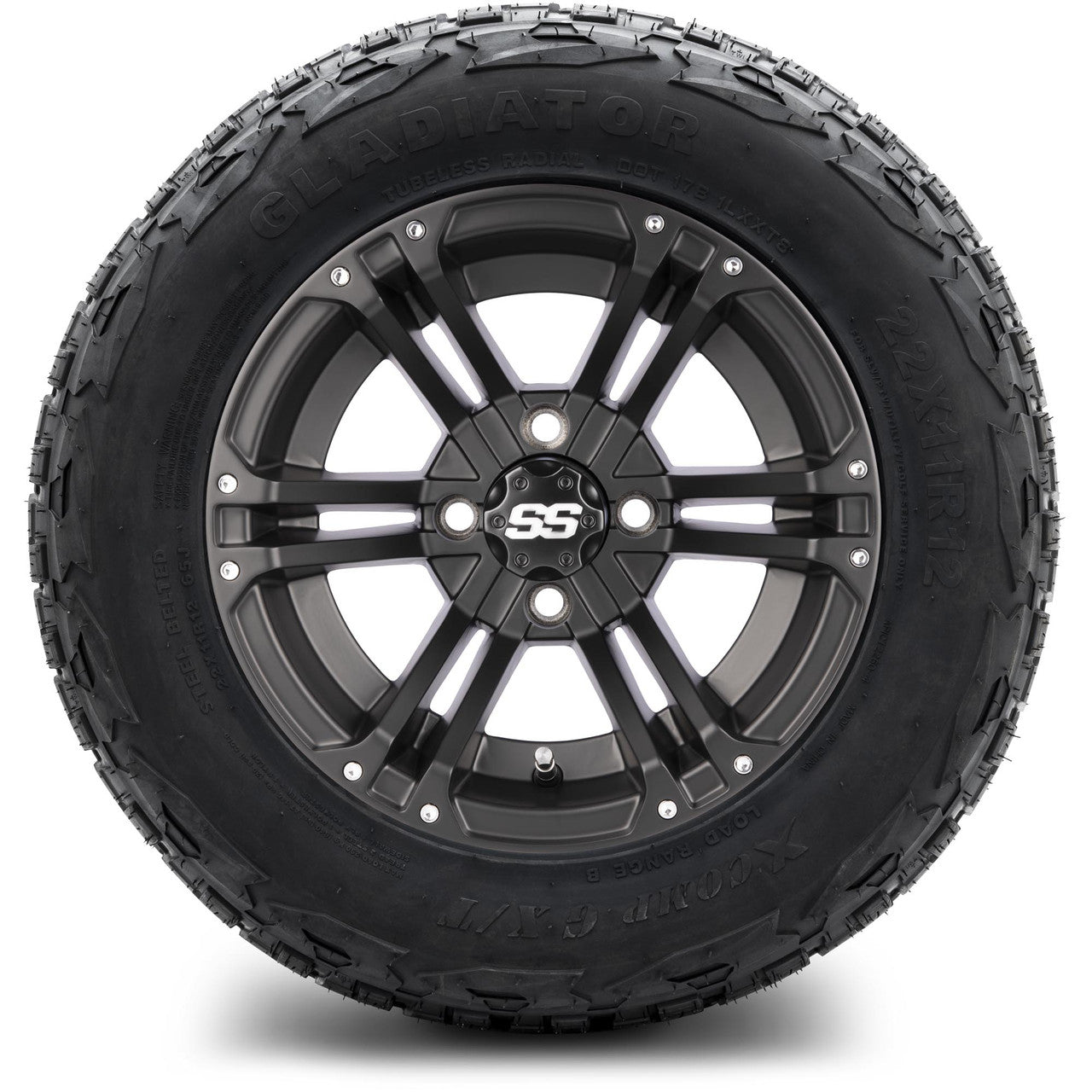 MODZ® 12" Enforcer Matte Black - Lifted Tires and Wheels Combo