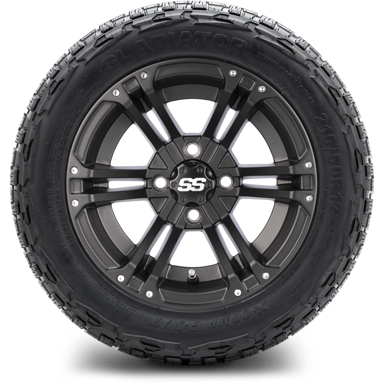 MODZ® 12" Enforcer Matte Black - Lifted Tires and Wheels Combo