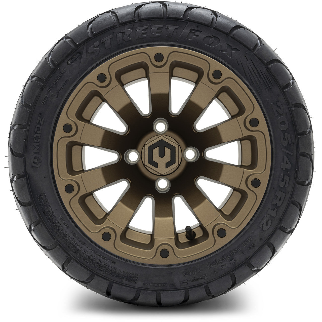 MODZ® 12" Bomber Matte Bronze - LowPro Tires and Wheels Combo